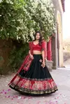 LNB1221 Tussar Silk With Patola Printed With Foil Work Lehenga With Blouse Dupatta Wholesale Price In Surat